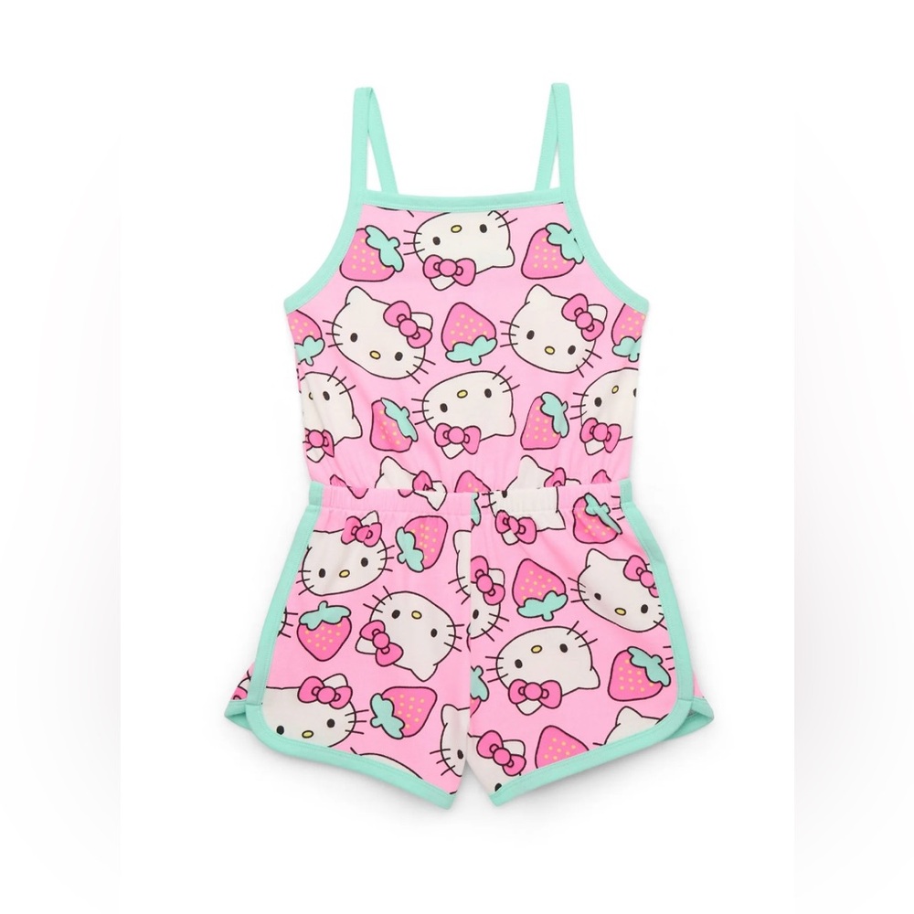 Hello Kitty Girls Sleeveless Printed Romper